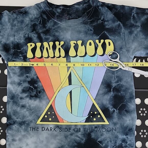 Pink Floyd Dark Side of the Moon Tie Died Gray Graphic T-Shirt Men's Small - Picture 8 of 9